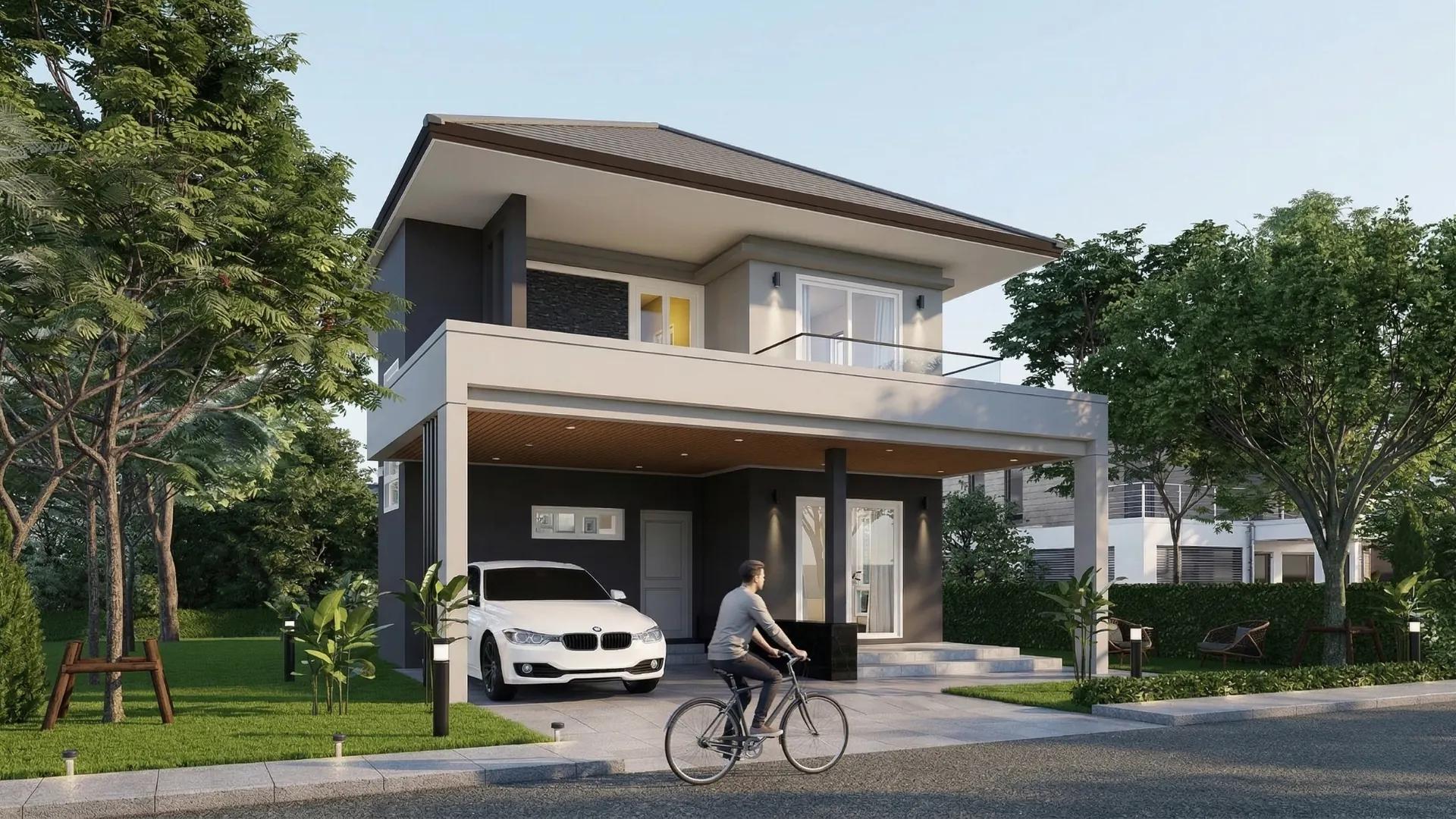 ผลงานออกแบบบ้านโมเดิร์น โดย Triple E